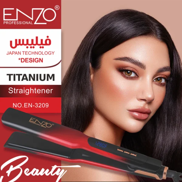 EN 3209 Enzo Professional Hair Straightener – Smooth, Shiny, and Healthy Hair