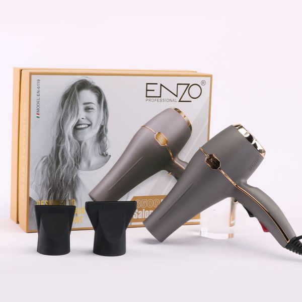 ENZO EN-6119 HOT SELLING PRIVATE LABEL BARBER SALON LOW NOISE HIGH POWER STRONG AC MOTOR HAIR BLOW DRYER PROFESSIONAL TOOLS