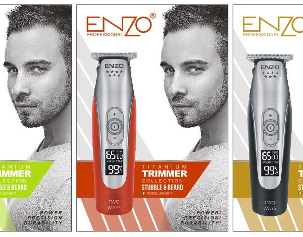 ENZO EN-5017 2024 High Quality Men Cordless Hair Clipper Guards Cut Machine Lithium Men