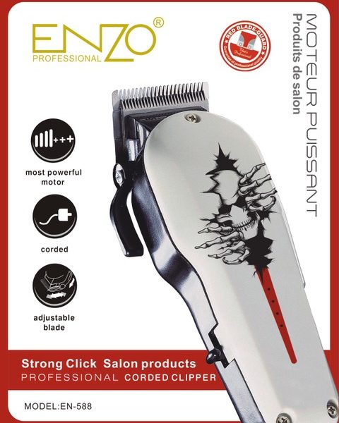 ENZO PROFESSIONAL STRONG CLICK SALON PRODUCTS PROFESSIONAL CORDED CLIPPER