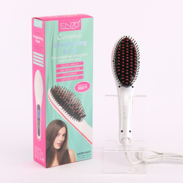ENZO PROFESSIONAL CERAMIC HEATED STRAIGHTENING BRUSH EN-053